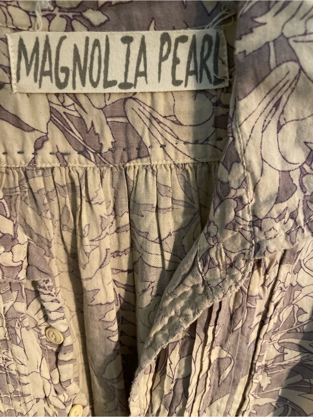 Magnolia Pearl Lavender Floral Tunic - Picture 2 of 4
